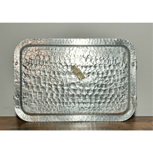 Vintage 1950s MCM Continental Silver Co 18.5” Wild Rose Serving Tray #1023 - Picture 6 of 11